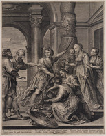 KG 17574
<br/>
Achilles ontdekt tussen de dochters van Lycomedes
<br/>
<em>Rijckmans, Nicolaes (werkz. va. 1616)</em>